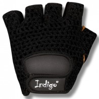 Перчатки для фитнеса INDIGO замша,сетка SB-16-1967 Черно-коричневый